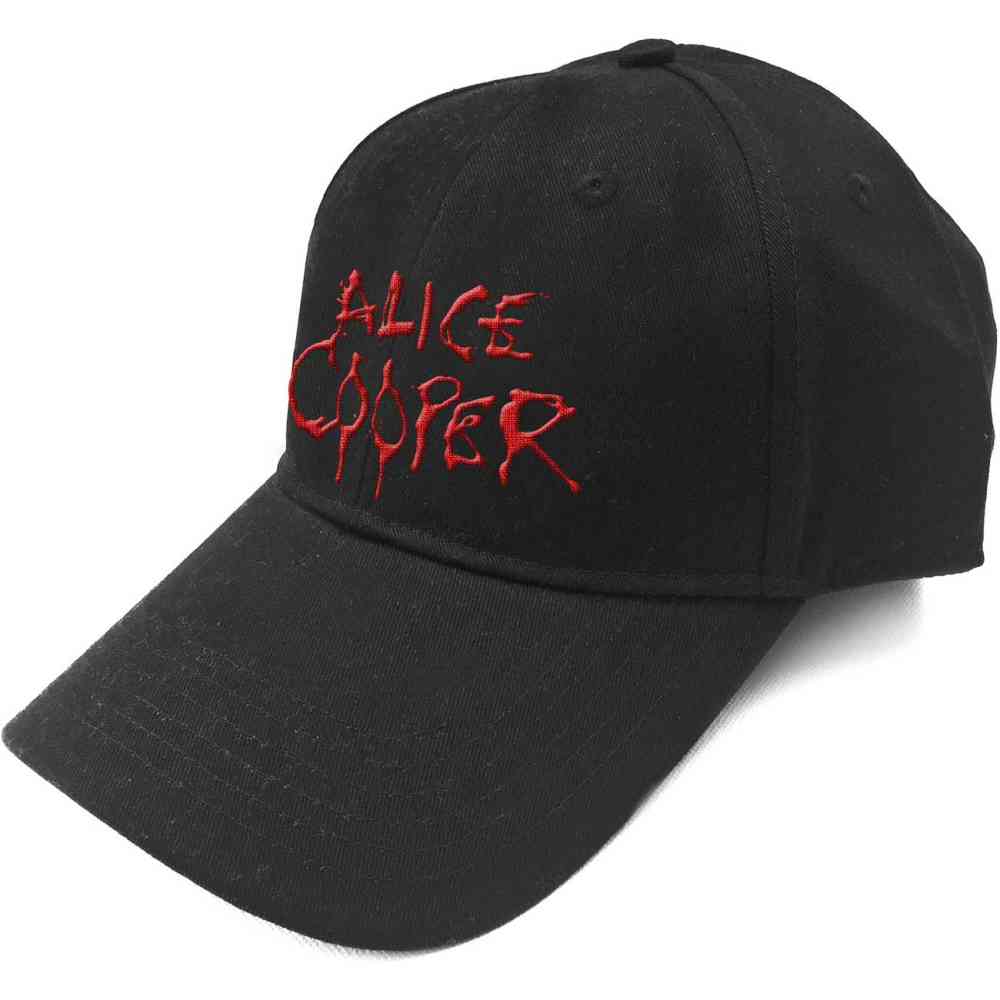 Alice Cooper - Dripping Logo Baseball pet - Zwart